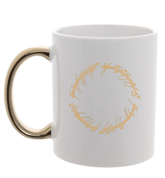 Чашка с цветной ручкой The Lord of the rings Mordor Золото фото