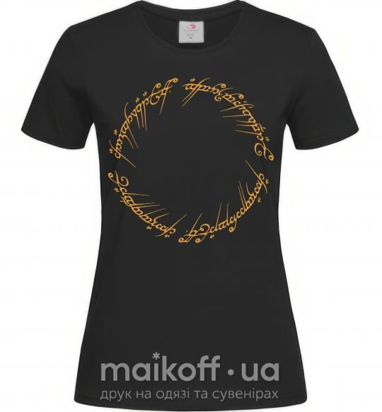 Женская футболка The Lord of the rings Mordor Черный фото