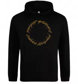 Мужская толстовка (худи) Володар перстнів Черный фото