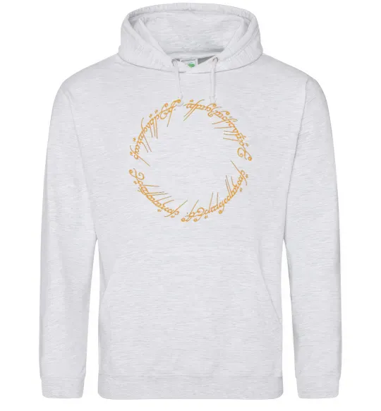 Мужская толстовка (худи) The Lord of the rings Mordor Серый меланж фото