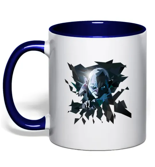 Чашка з кольоровою ручкою Golum art Глибокий темно-синій фото