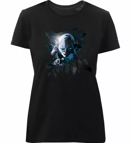 Женская премиум футболка Golum art Черный фото