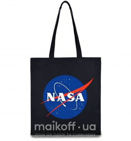 Еко-сумка NASA logo Чорний фото