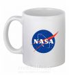 Чашка керамическая NASA logo Белый фото