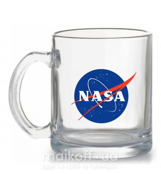 Чашка стеклянная NASA logo Прозрачный фото