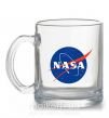 Чашка скляна NASA logo Прозорий фото