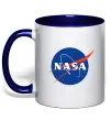 Чашка с цветной ручкой NASA logo Глубокий темно-синий Чашка с цветной ручкой NASA logo Глубокий темно-синий фото