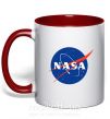 Чашка з кольоровою ручкою NASA logo Червоний фото