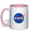Чашка с цветной ручкой NASA logo Нежно розовый Чашка с цветной ручкой NASA logo Нежно розовый фото