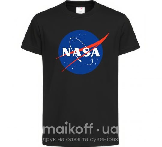 Детская футболка NASA logo Черный фото