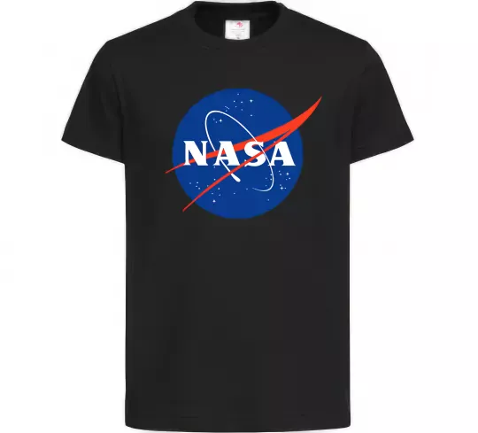 Дитяча футболка NASA logo Чорний фото