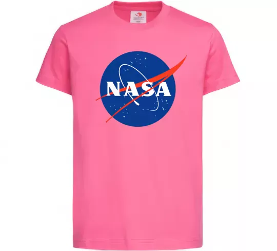 Дитяча футболка NASA logo Яскраво-рожевий фото