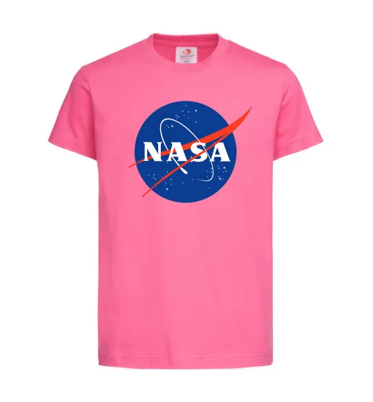 Дитяча футболка NASA logo Яскраво-рожевий фото