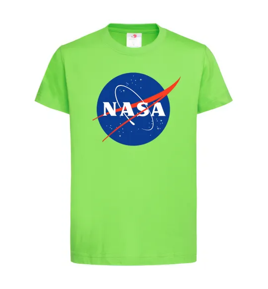 Дитяча футболка NASA logo Лаймовий фото