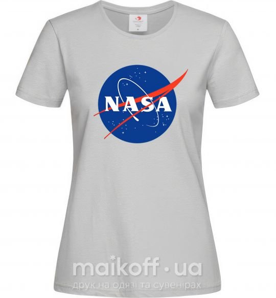 Жіноча футболка NASA logo Сірий фото