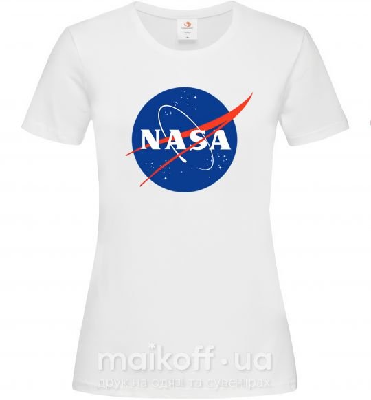 Жіноча футболка NASA logo Білий фото