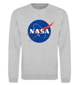 Світшот NASA logo Сірий меланж фото