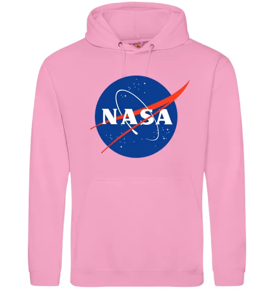 Мужская толстовка (худи) NASA logo Розовый фото