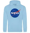 Женская толстовка (худи) NASA logo Голубой фото
