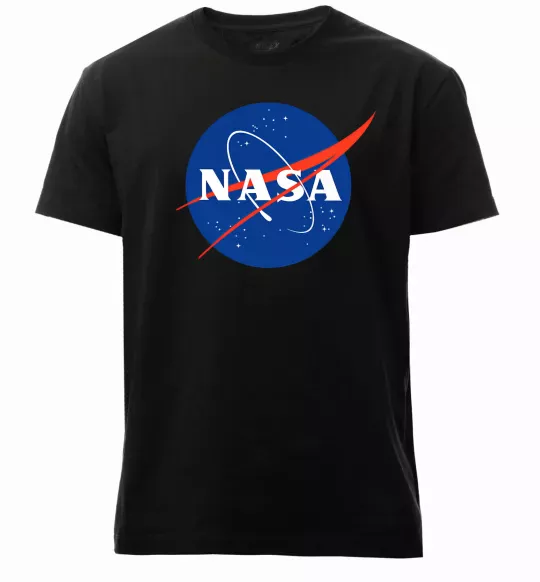 Мужская премиум футболка NASA logo Черный фото