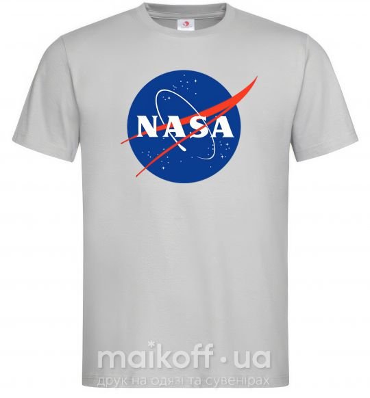 Чоловіча футболка NASA logo Сірий фото