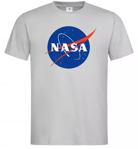 Мужская футболка NASA logo Серый фото