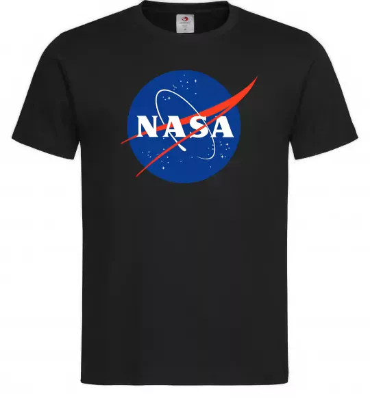 Мужская футболка NASA logo Черный фото