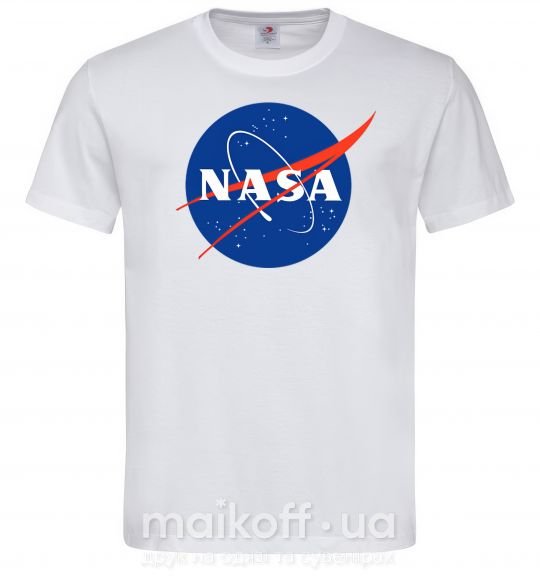 Чоловіча футболка NASA logo Білий фото