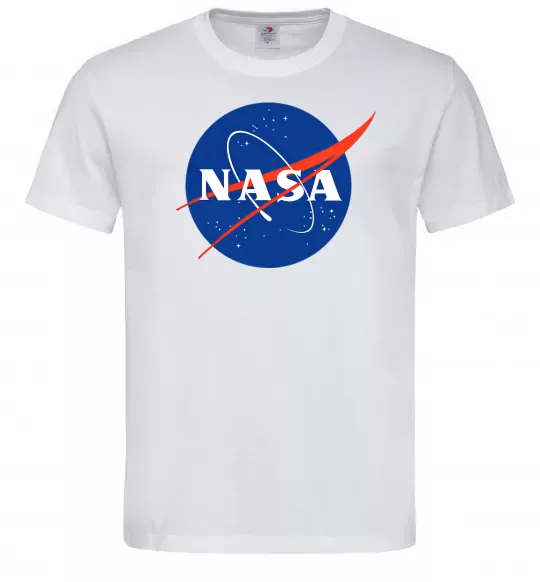 Мужская футболка NASA logo Белый фото