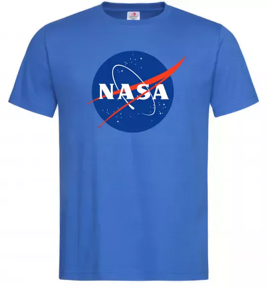 Мужская футболка NASA logo Ярко-синий фото