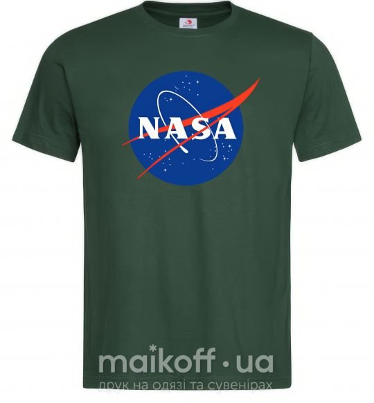 Мужская футболка NASA logo Темно-зеленый фото