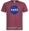 Чоловіча футболка NASA logo Бордовий фото