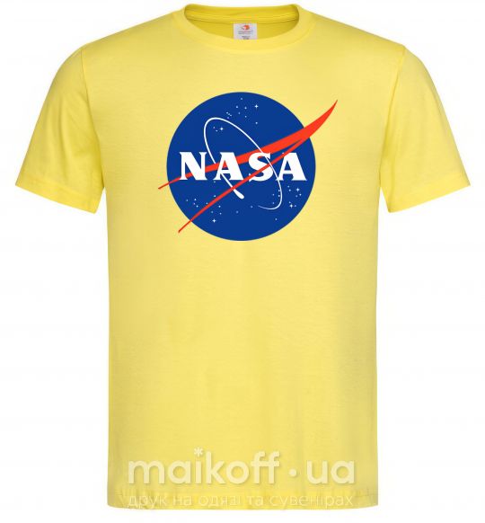 Мужская футболка NASA logo Лимонный фото