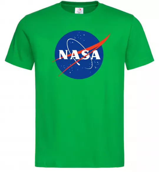 Мужская футболка NASA logo Зеленый фото