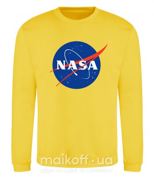 Світшот NASA logo Сонячно жовтий фото