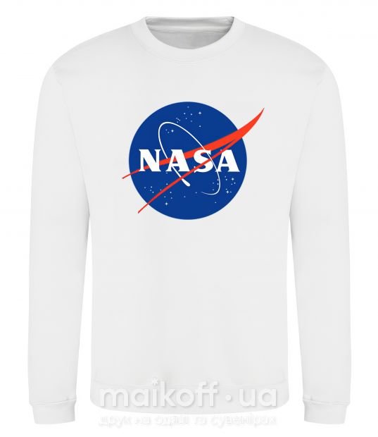 Світшот NASA logo Білий фото