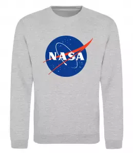Свитшот NASA logo Серый меланж фото