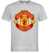 Мужская футболка Manchester United logo Серый фото