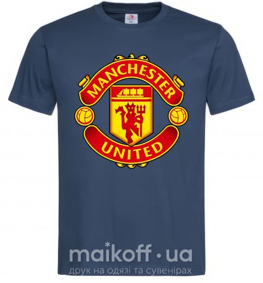 Мужская футболка Manchester United logo Темно-синий фото