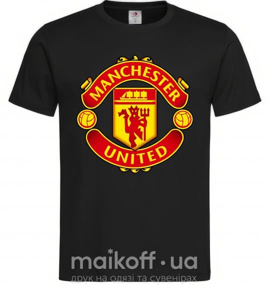 Мужская футболка Manchester United logo Черный фото