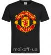 Чоловіча футболка Manchester United logo Чорний фото