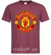 Мужская футболка Manchester United logo Бордовый фото