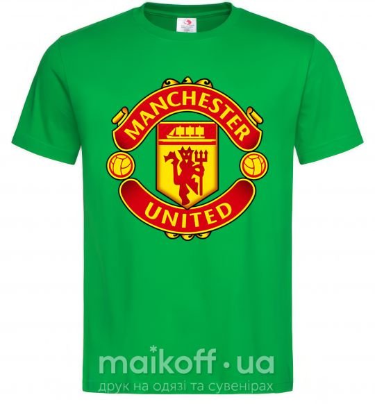 Мужская футболка Manchester United logo Зеленый фото