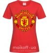 Женская футболка Manchester United logo Красный фото