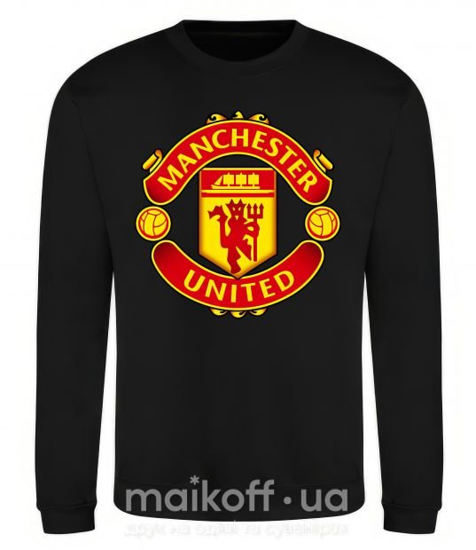 Свитшот Manchester United logo Черный фото