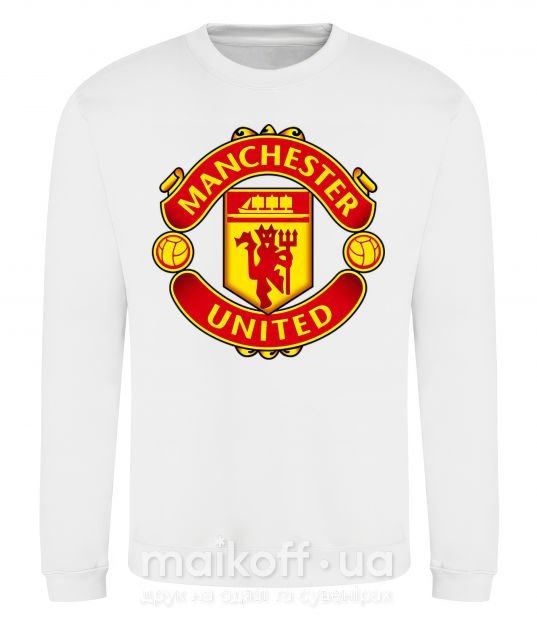Світшот Manchester United logo Білий фото