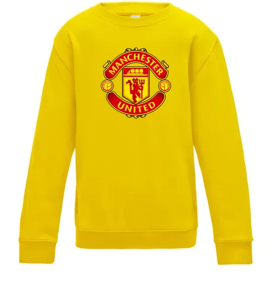 Детский Свитшот Manchester United logo Солнечно желтый фото
