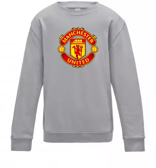 Детский Свитшот Manchester United logo Серый меланж фото