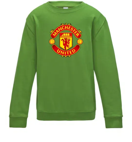 Детский Свитшот Manchester United logo Лаймовый фото