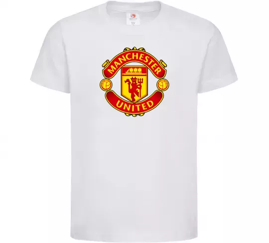 Детская футболка Manchester United logo Белый фото
